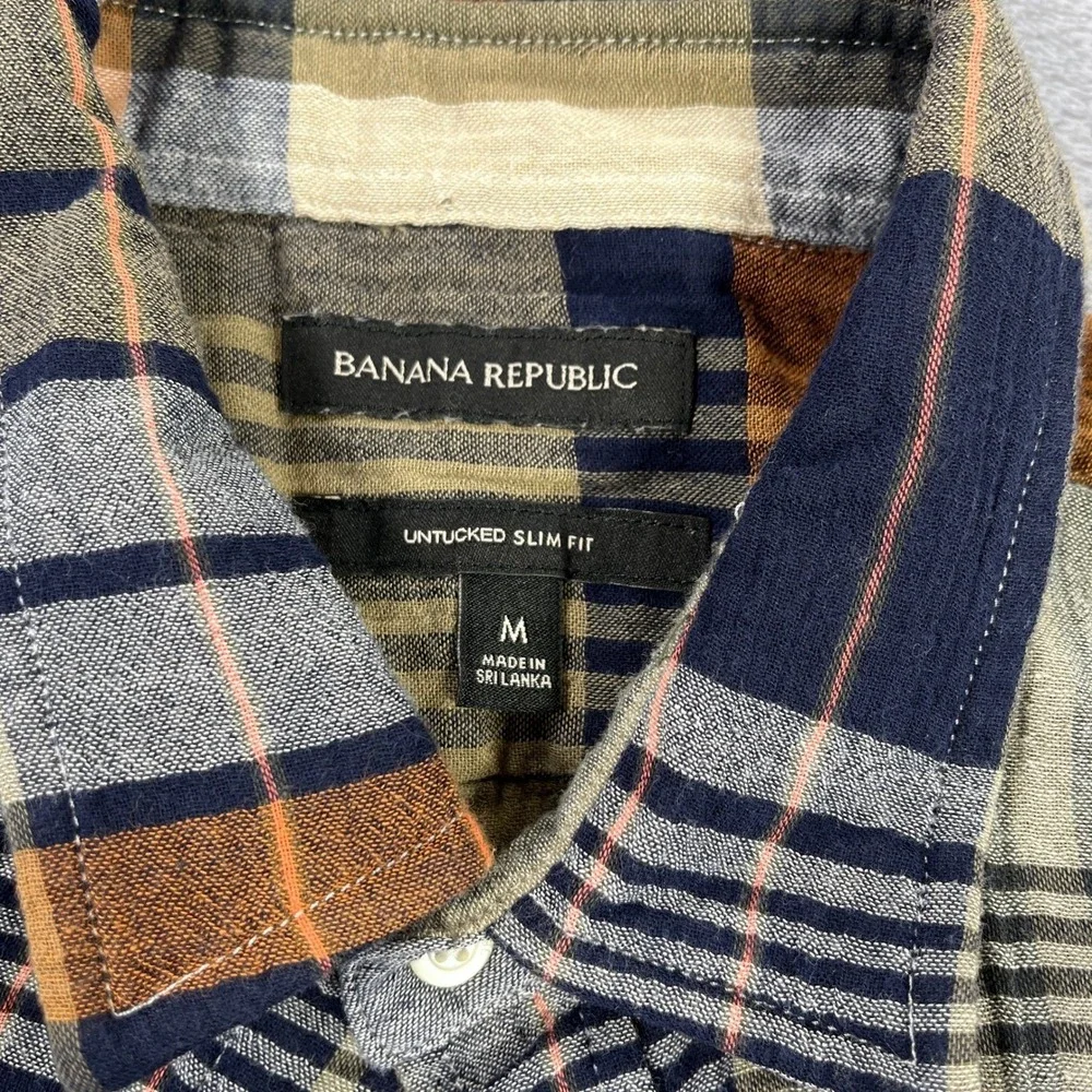 BR Plaid Shirt Mens M Multicolor Untucked Earthcore Cabin Gorpcore Layering
